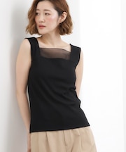 【貴島明日香さん着用】シアードッキングスクエアタンク