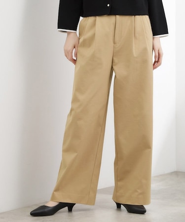 ツータック ワイドチノパンツ