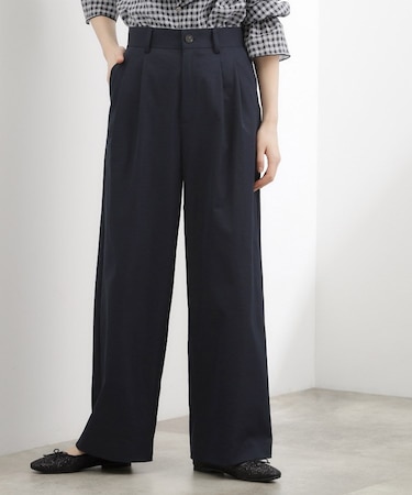 ツータック ワイドチノパンツ