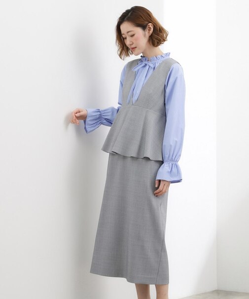 【体型カバー】ペプラムドッキングジャンドレ