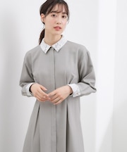 晴れの日にも映える、品よく華やかなシャツワンピース