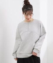 2WAYハーフジップスウェット