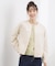 スエードライク ノーカラーブルゾン
