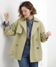 【撥水／シルエット2WAY】軽やかミドルトレンチコート
