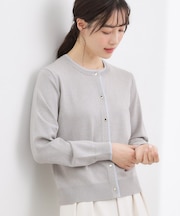 レイヤード風配色カーディガン