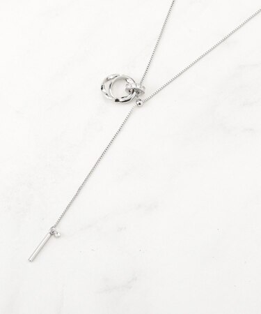 キラキラミニリングワントップネックレス