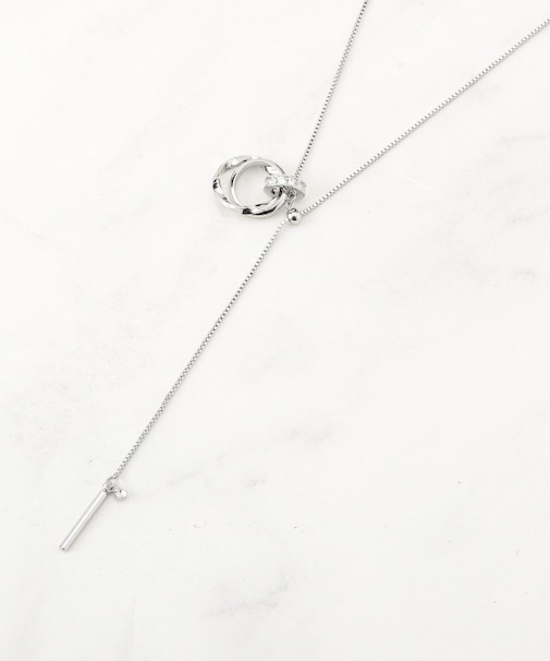 キラキラミニリングワントップネックレス