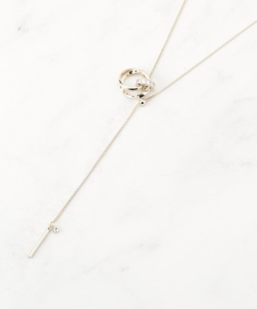 キラキラミニリングワントップネックレス