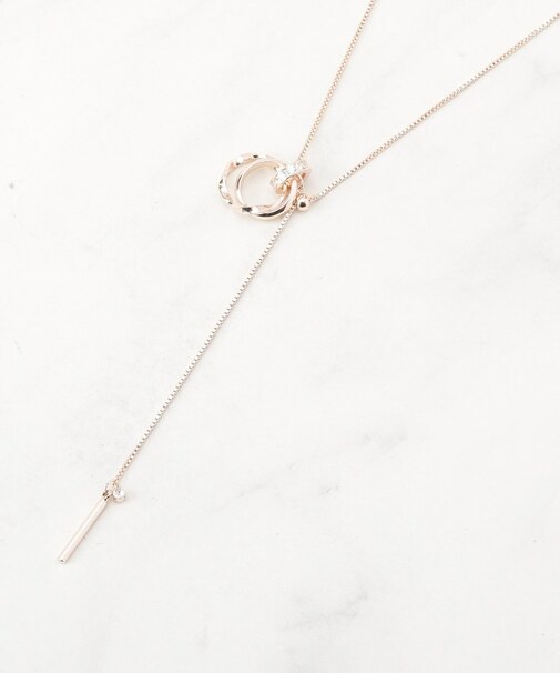 キラキラミニリングワントップネックレス