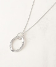 ツイストオーバルビジューネックレス