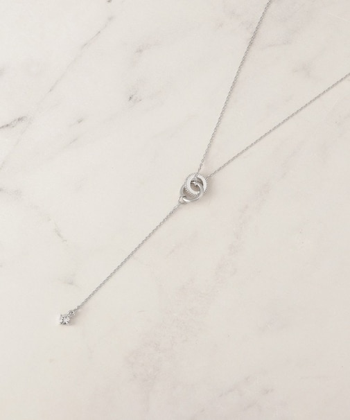 ビジューリングY字ネックレス