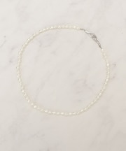 バロックパール調メタルクラスプネックレス