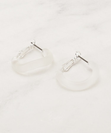 カラーアクリルフープピアス