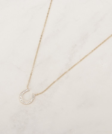 【HORSESHOEシリーズ】ビジュー馬蹄ネックレス