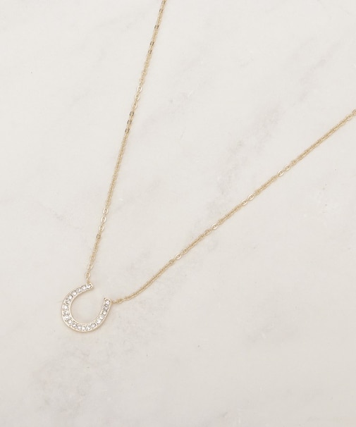 【HORSESHOEシリーズ】ビジュー馬蹄ネックレス