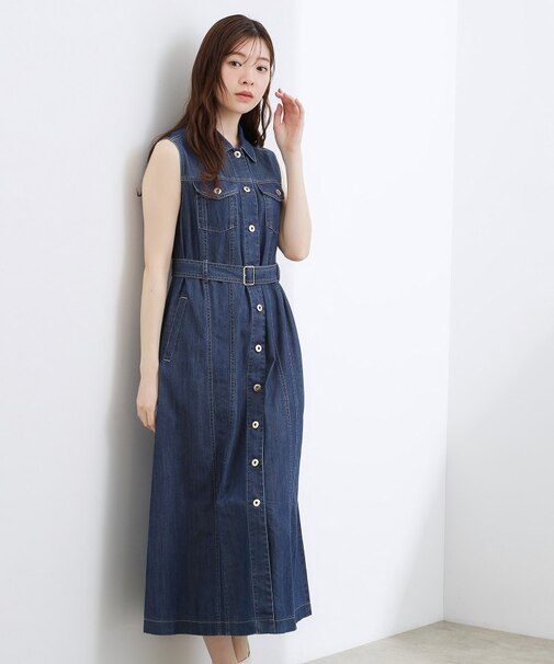 【貴島明日香さん着用】デニムフレアワンピース