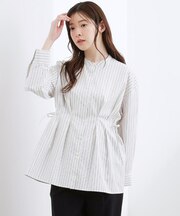 ウエストタック スタンドネックシャツ