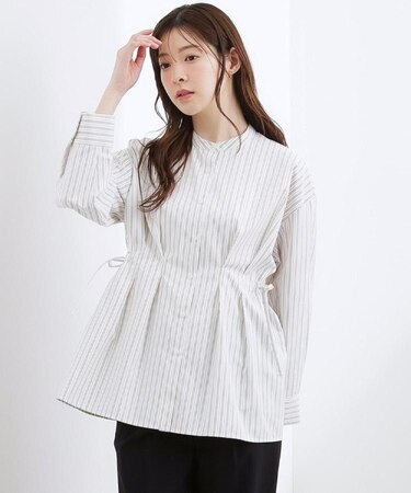 ウエストタック スタンドネックシャツ