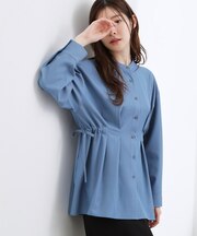 ウエストタック スタンドネックシャツ