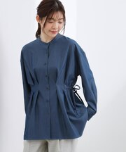 ウエストタック スタンドネックシャツ