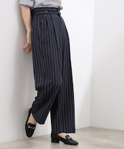 【貴島明日香さん着用】リネンライクストライプワイドパンツ