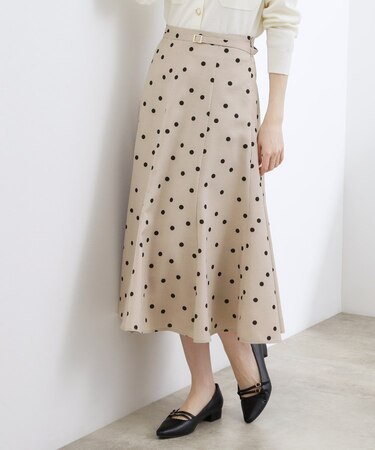 【貴島明日香さん着用・洗える】ランダムドットマーメイドスカート