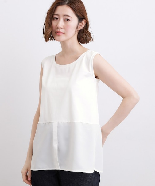再入荷！【貴島明日香さん着用】裾レイヤードタンクトップ