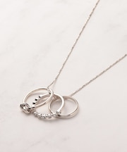 3リングアジャスタブルネックレス