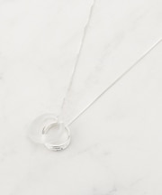 カラーアクリルリングネックレス