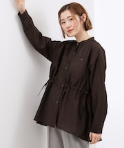 【貴島明日香さん着用/体型カバー】洗えるシアーサファリシャツジャケット