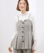 【貴島明日香さん着用・カセット服】リネンライク ペプラムビスチェ