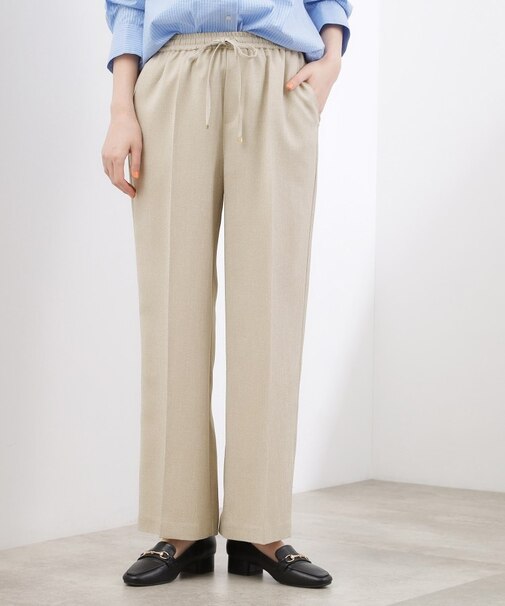 【貴島明日香さん着用・カセット服】リネンライクソフトフレアパンツ