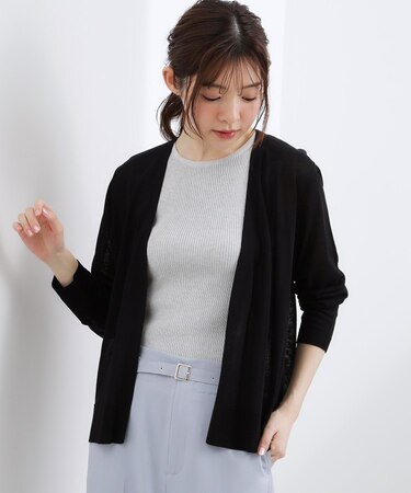 【接触冷感/UVカットetc】ベーシックショートカーディガン