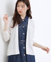 【接触冷感／UVカットetc】ベーシックショートカーディガン