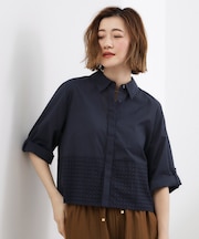 【SETUP可】レースドッキングシャツ