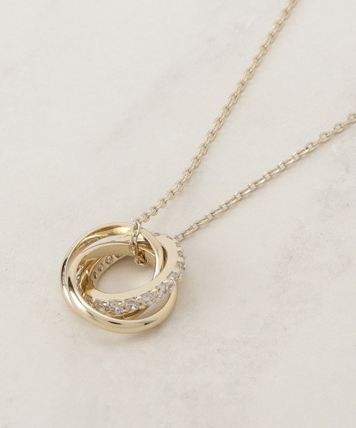 ミニビジューリングY字アジャスタブルネックレス