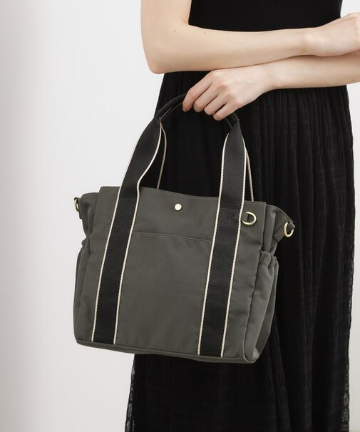 【撥水】ギャザーラインテープ2WAYトート