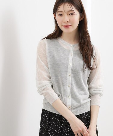 【洗える/名品】大人の透け感、シアーカーディガン