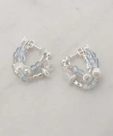 ミックスビーズイヤリング