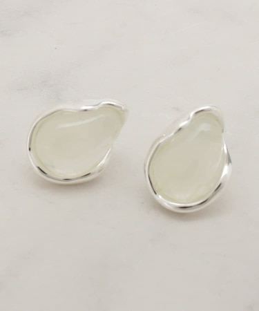 ストーン調スタッドピアス