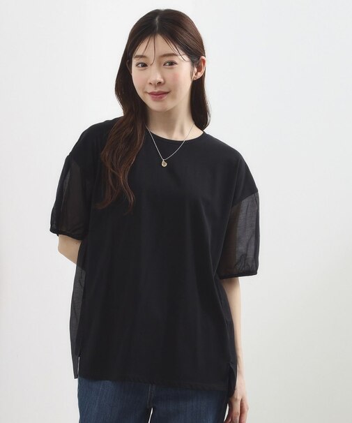【貴島明日香さん着用/UVカット】体型カバー叶う、バックプリーツTシャツ