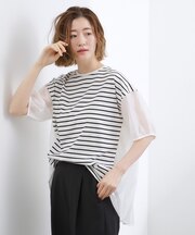 【貴島明日香さん着用/UVカット】体型カバー叶う、バックプリーツTシャツ