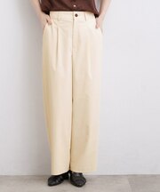 【白でも透けにくい・多機能】ワイドパンツ