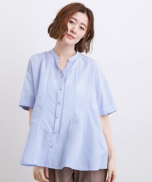 【洗濯機OK・ひんやり】さらっと軽やか、夏のフレアシャツ