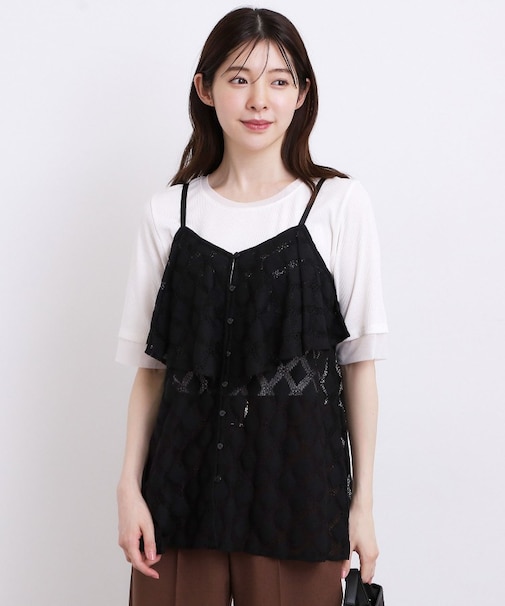 レースフリルキャミソール