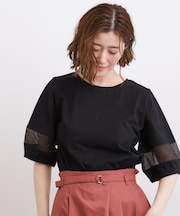 【吸水速乾・UVカット・接触冷感】シアードッキングランタンスリーブTシャツ