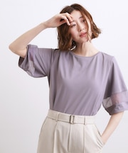 【吸水速乾・UVカット・接触冷感】シアードッキングランタンスリーブTシャツ