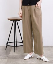 【ひんやり・UV・洗濯機◎】センタープレスが取れにくい、ハイパーストレッチワイドパンツ