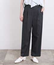 【ひんやり・UV・洗濯機◎】センタープレスが取れにくい、ハイパーストレッチワイドパンツ