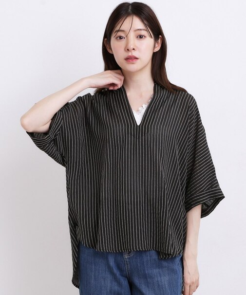 【洗濯機◎・体型カバー】ON/OFF使える、シアースキッパーシャツ